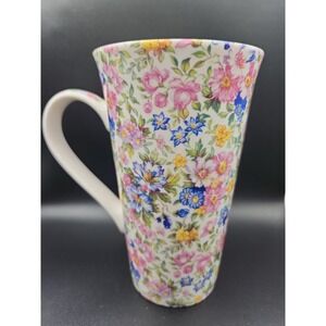 Kent Pottery Mug Mulricolored Flower Chintz Pattern Oversized 20oz
